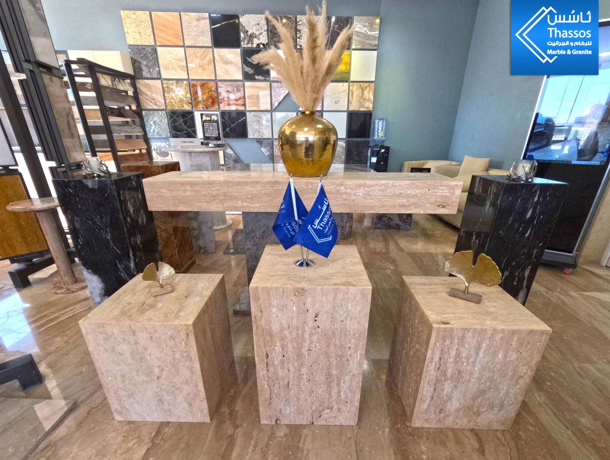 Decorative Tables Made from Travertine